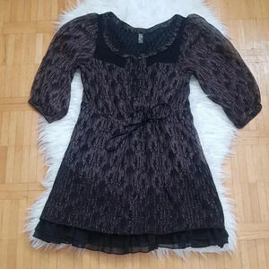 Free people paisley flowy medi  dress size XS